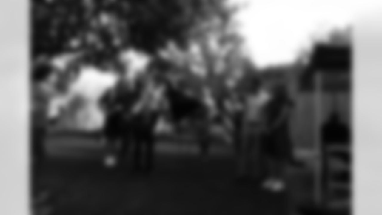An image from the Sept. 16, 2021 Houston Texans community development at the Mission of Yahweh in Houston Texas. The Texans hosted a ribbon cutting celebration to open the new playground.