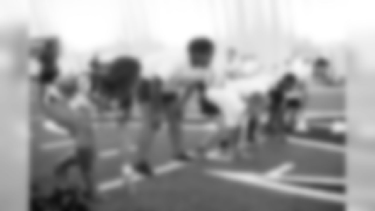 A June 27, 2018 image of the Play 60 Character Camp held at the Texans indoor practice field.