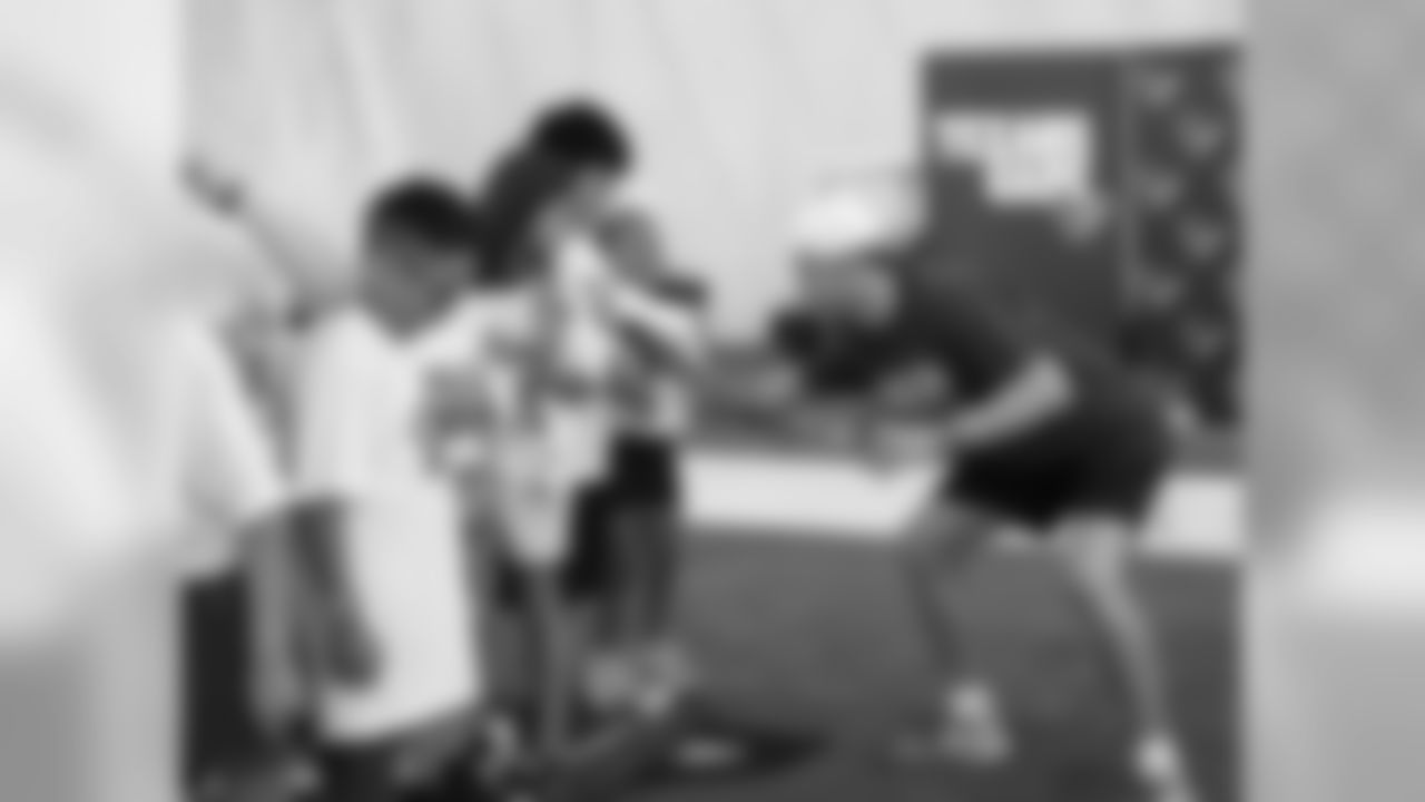 A June 27, 2018 image of the Play 60 Character Camp held at the Texans indoor practice field.