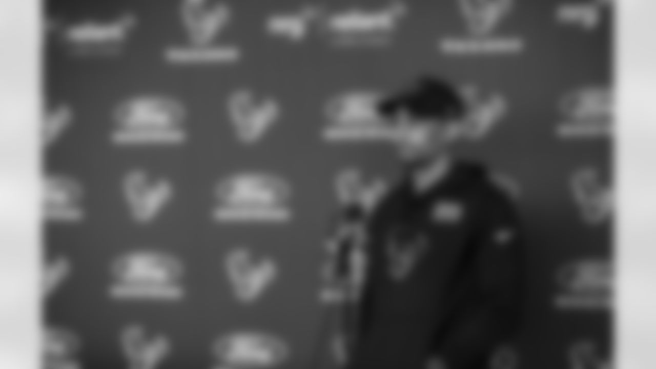 An image from the Feb. 22, 2022 assistant coach staff press conference at NRG Stadium in Houston, TX.