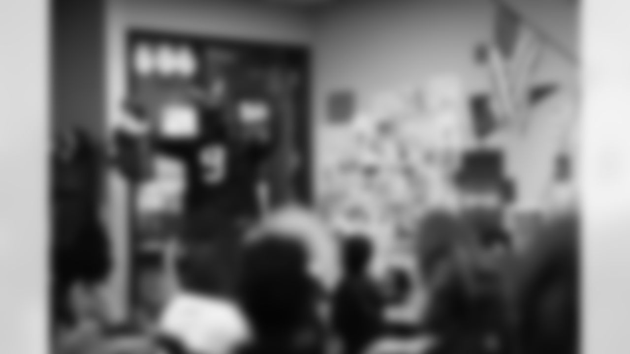 An image from the Nov. 16, 2021 community development event in which Brevin Jordan read Thanksgiving books a 1st grade classroom at The Rice School in Houston, TX.