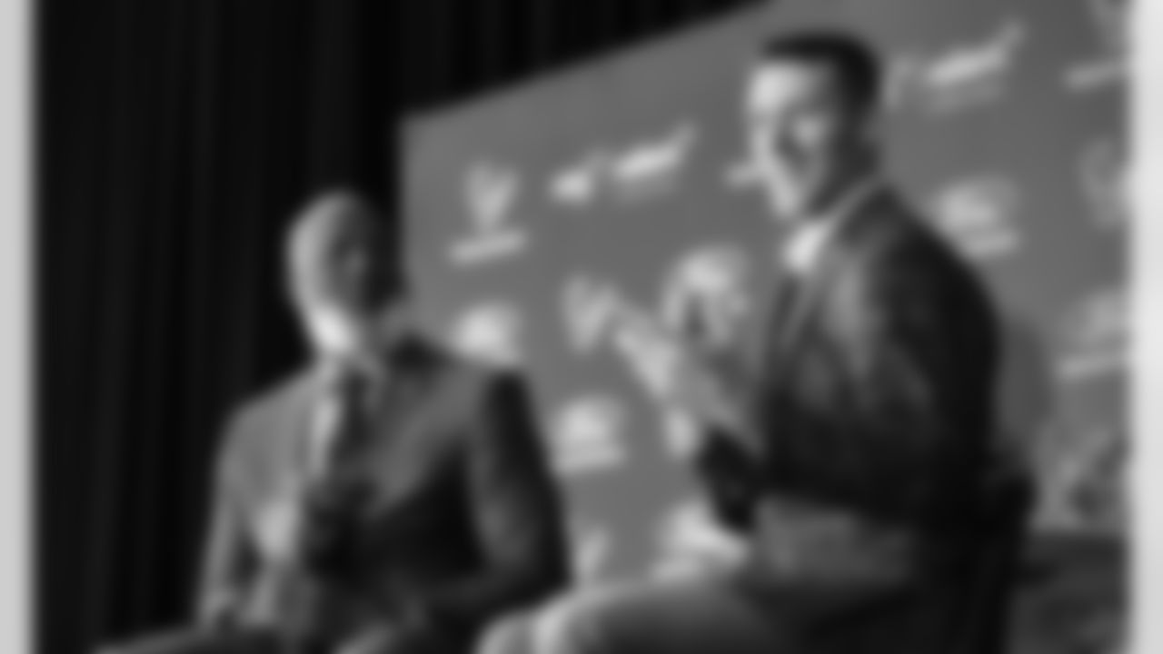 An image from Feb. 8, 2022, when Lovie Smith was introduced as the new head coach of the Houston Texans.An image from Feb. 8, 2022, when Lovie Smith was introduced as the new head coach of the Houston Texans.