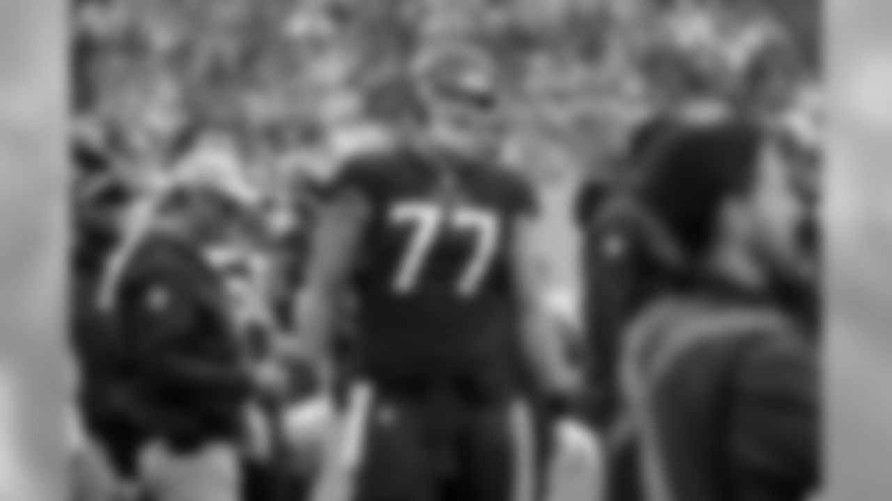 Tennessee Titans offensive tackle Taylor Lewan (77) watches from the sideline in the first half of an NFL football game against the Baltimore Ravens Sunday, Oct. 14, 2018, in Nashville, Tenn. (AP Photo/James Kenney)