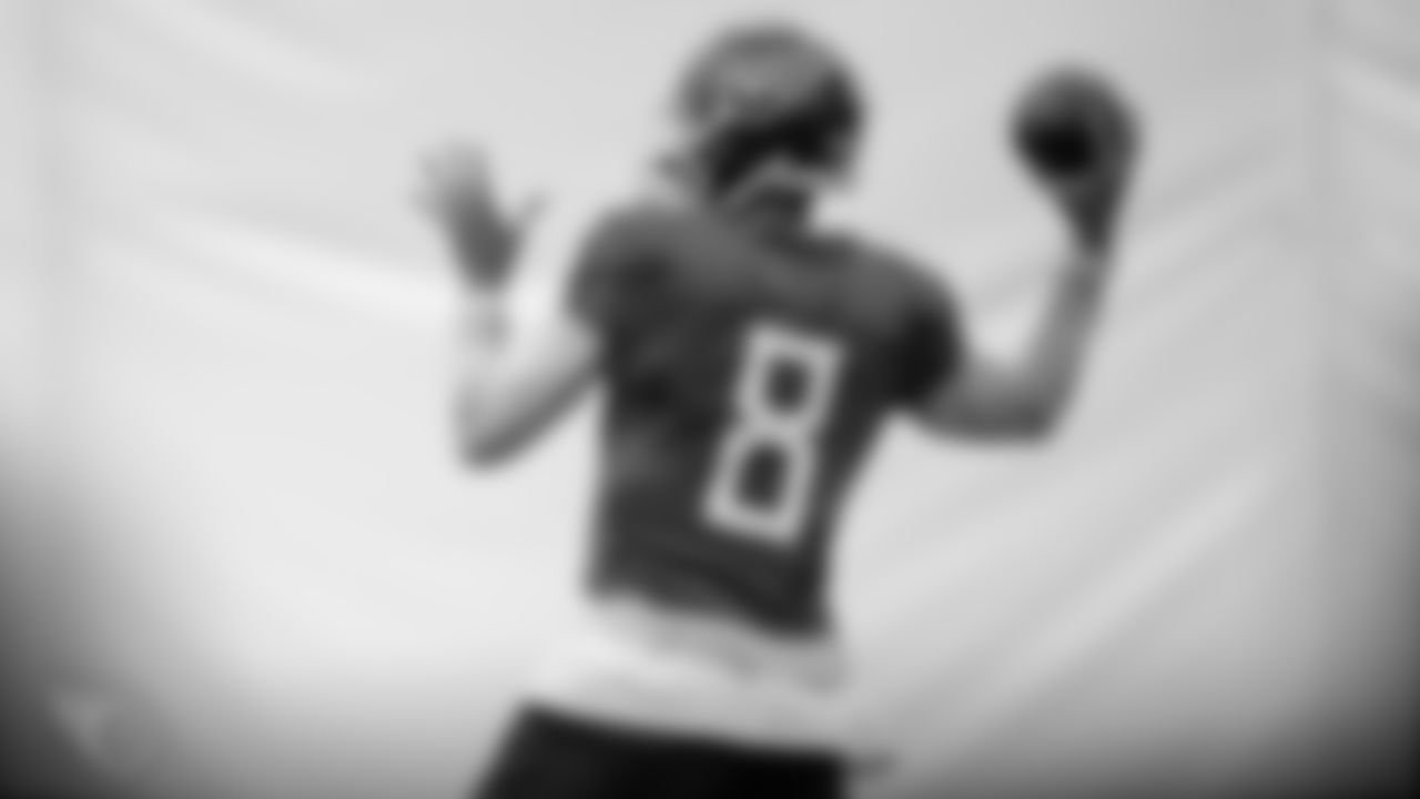 NASHVILLE, TN - OCTOBER 31, 2019 - Quarterback Marcus Mariota #8 of the Tennessee Titans during practice in the bubble at Saint Thomas Sports Park in Nashville, TN. Photo By Donald Page/Tennessee Titans