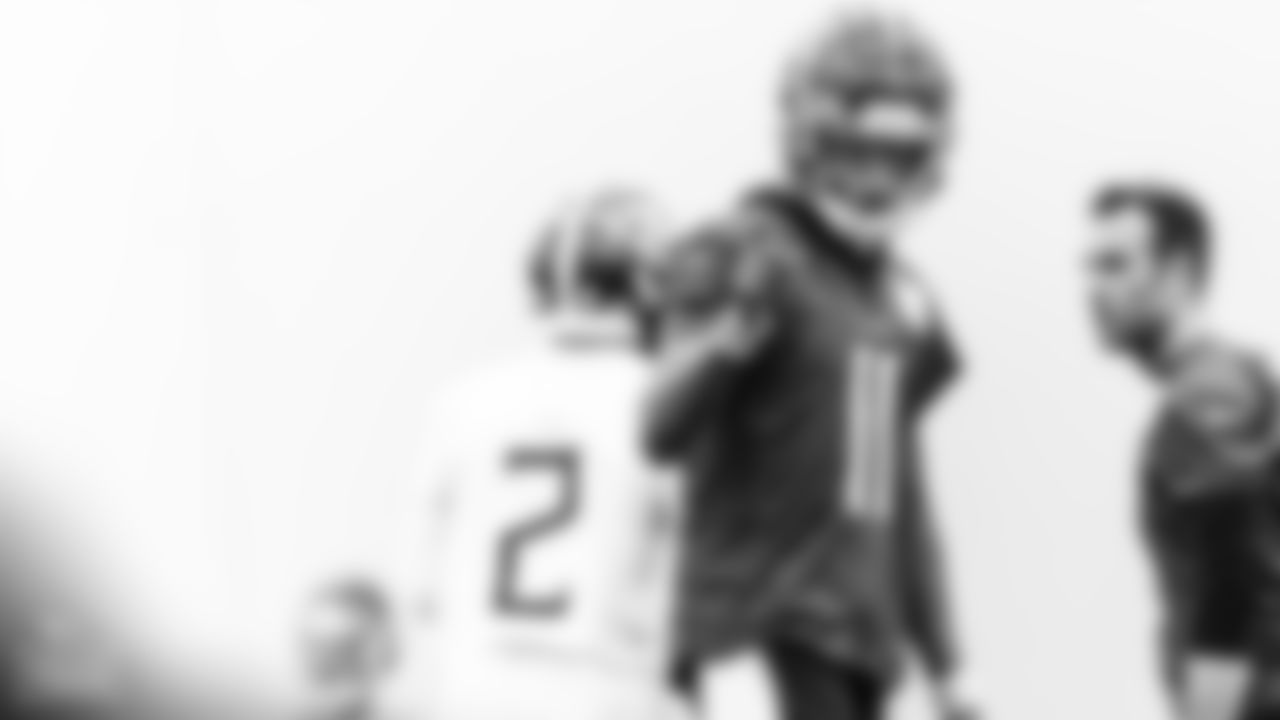 Quarterback Joshua Dobbs #11 of the Tennessee Titans during practice in the bubble at Saint Thomas Sports Park on January 03, 2023 in Nashville, TN. Photo By Donald Page/Tennessee Titans