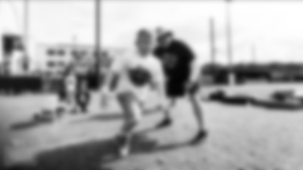 Youth Football Camp at Christ Presbyterian Academy on June 8, 2022 in Nashville, TN. Photo By Cameron Faulkner/Tennessee Titans