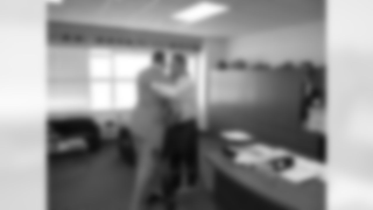 Top draft pick Derrick Morgan arrived at Baptist Sports Park on Friday for his first full day in the NFL. Morgan met with Titans coaches and staff members, did one-one-one interviews in the locker room, then met with Nashville reporters for his introductory press conference.