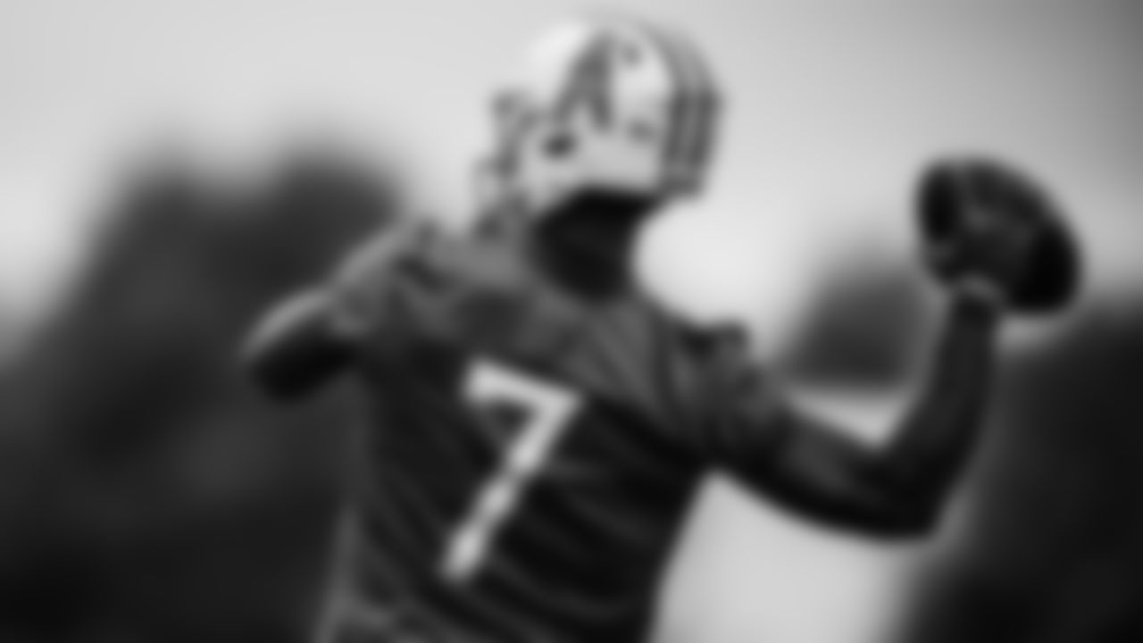 Quarterback Malik Willis #7 of the Tennessee Titans during practice at the Ascension Saint Thomas Sports Park on October 27, 2023 in Nashville, TN. Photo By Jessie Rogers/Tennessee Titans