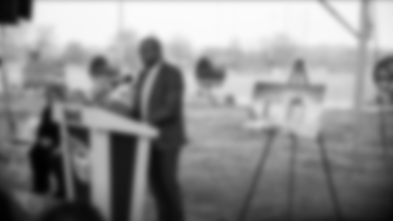 NASHVILLE, TN - DECEMBER 13, 2019 - Jamari Brown at the Groundbreaking Ceremony at Saint Thomas Sports Park in Nashville, TN. Photo By Donald Page/Tennessee Titans