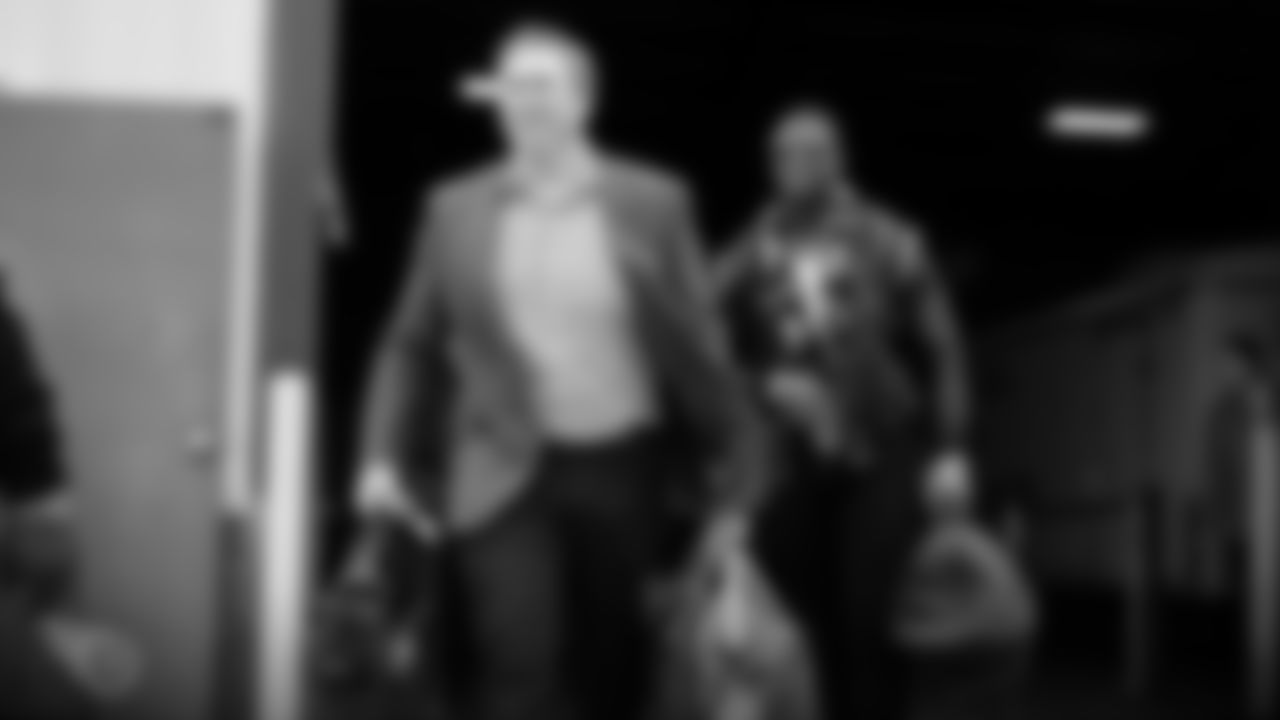 NASHVILLE, TN - JANUARY 10, 2020 - Offensive Coordinator Arthur Smith of the Tennessee Titans during the playoff travel day before the Baltimore Ravens in Nashville, TN. Photo By Donald Page/Tennessee Titans
