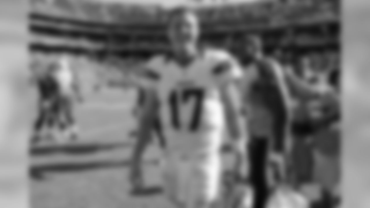 San Diego Chargers quarterback Philip Rivers (17) walks off the field after the Chargers defeated the Tennessee Titans 38-10 in an NFL football game, Sunday, Sept. 16, 2012, in San Diego. (AP Photo/Denis Poroy)