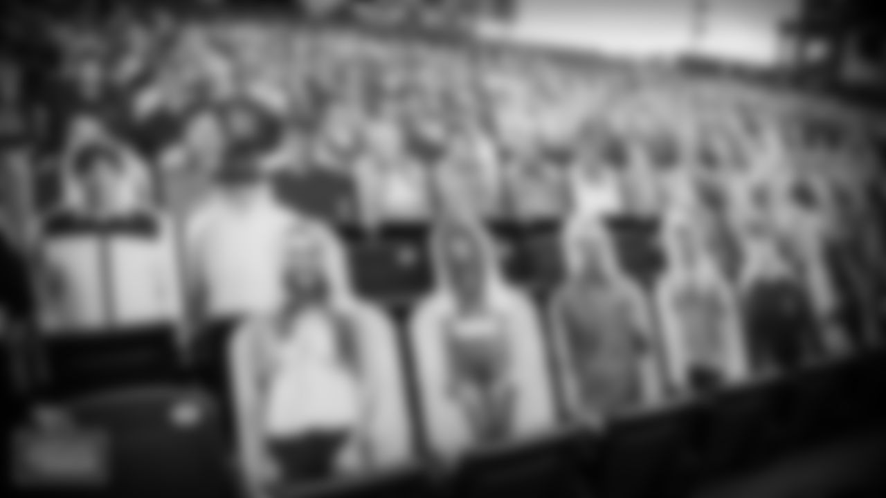 NASHVILLE, TN - SEPTEMBER 18, 2020 - Cutouts of fans in the stands at Nissan Stadium in Nashville, TN. Photo By Donald Page/Tennessee Titans