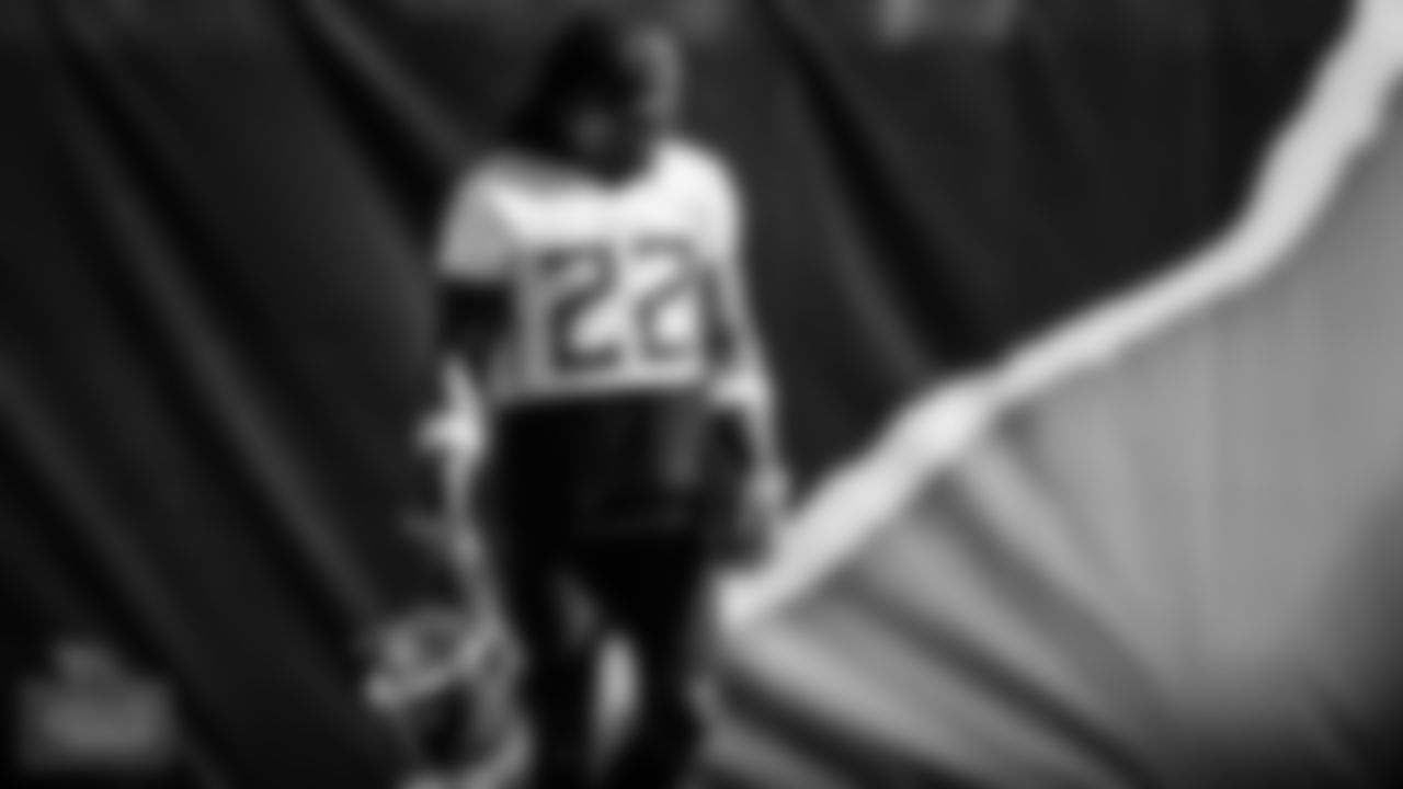 Running back Derrick Henry #22 of the Tennessee Titans during practice at Saint Thomas Sports Park on OCTOBER 16, 2020 in Nashville, TN. Photo By Donald Page/Tennessee Titans