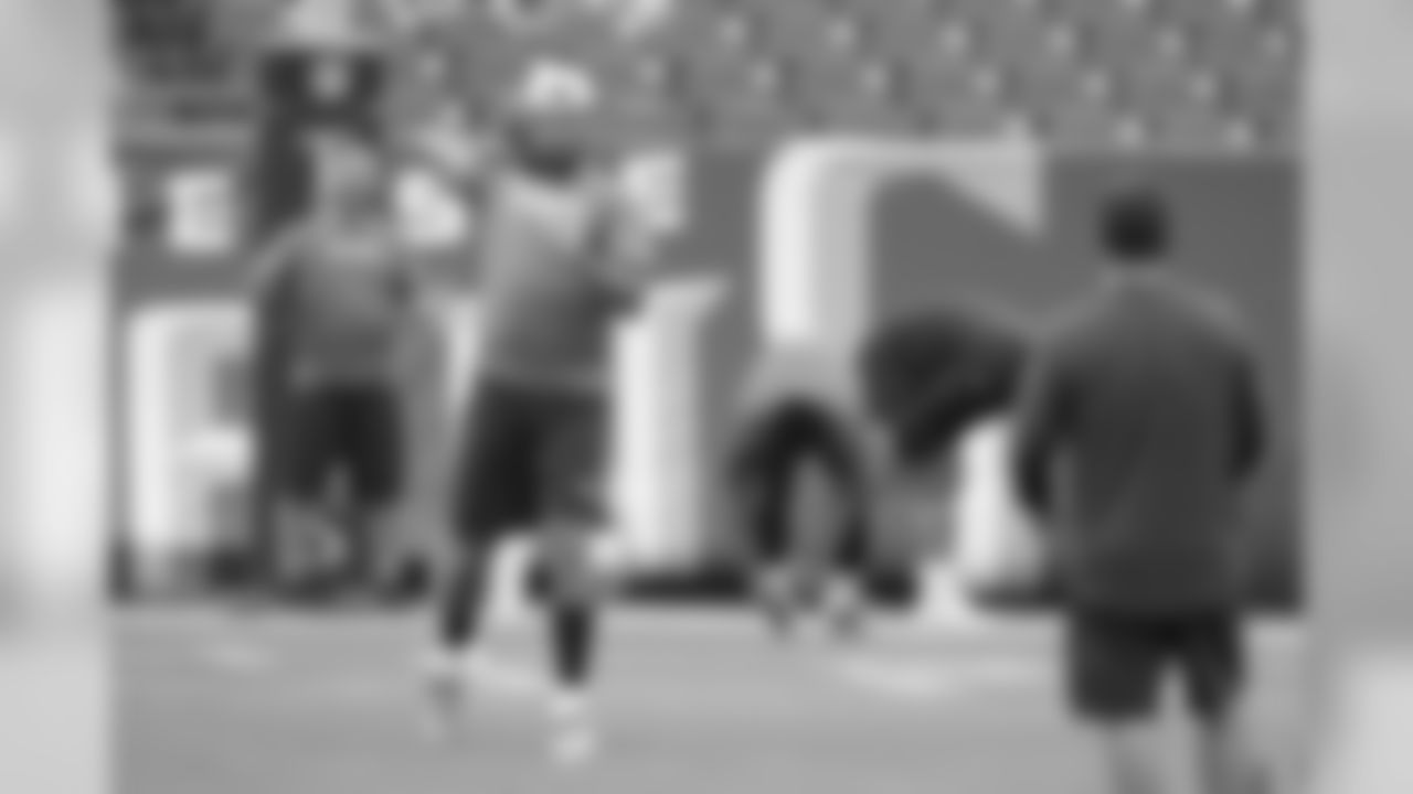 Tennessee Titans quarterback Marcus Mariota warms up before a preseason NFL football game against the Pittsburgh Steelers Sunday, Aug. 25, 2019, in Nashville, Tenn. (AP Photo/Mark Zaleski)