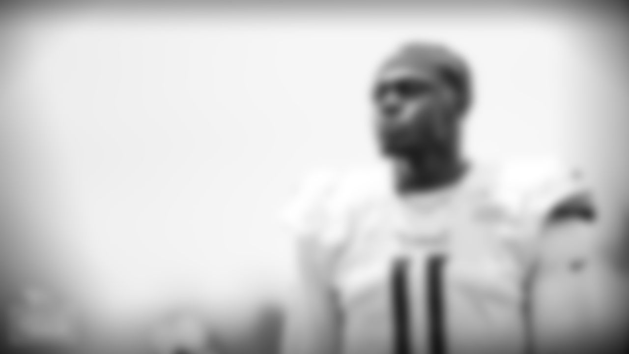 Wide receiver A.J. Brown #11 of the Tennessee Titans during fall camp practice at Saint Thomas Sports Park on August 03, 2021 in Nashville, TN. Photo By Cameron Faulkner/Tennessee Titans