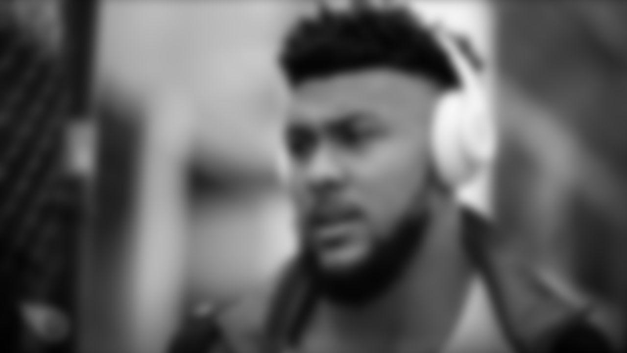 NASHVILLE, TN - DECEMBER 15, 2019 - Outside linebacker Harold Landry III #58 of the Tennessee Titans arriving before the game between the Tennessee Titans and the Houston Texans at Nissan Stadium in Nashville, TN. Photo By Caleb Jones/Tennessee Titans