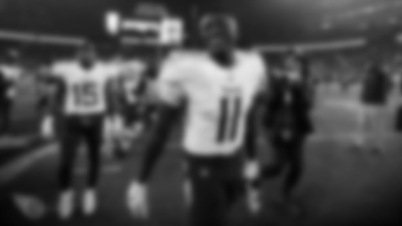 Tennessee Titans wide receiver A.J. Brown (11) walks off the field after an NFL football game against the New England Patriots, Saturday, Jan. 4, 2020 in Foxborough, Mass. (Ric Tapia/NFL)