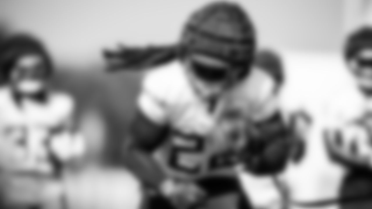 Running back Derrick Henry #22 of the Tennessee Titans during fall camp practice at the Ascension Saint Thomas Sports Park in Nashville, TN. Photo By Donald Page/Tennessee Titans
