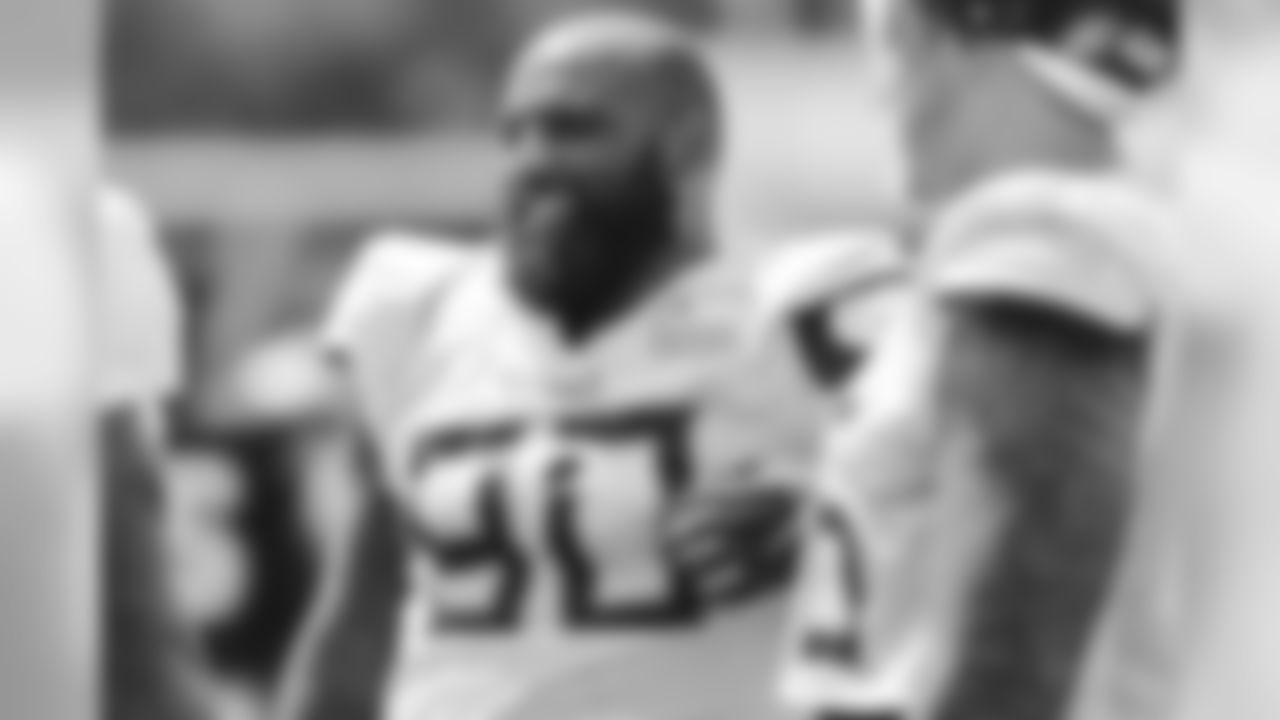 NASHVILLE, TN - AUGUST 14, 2019 - Defensive lineman DaQuan Jones #90 of Tennessee Titans during training camp practice in Nashville, TN. Photo By Jourdan Gottlieb/Tennessee Titans
