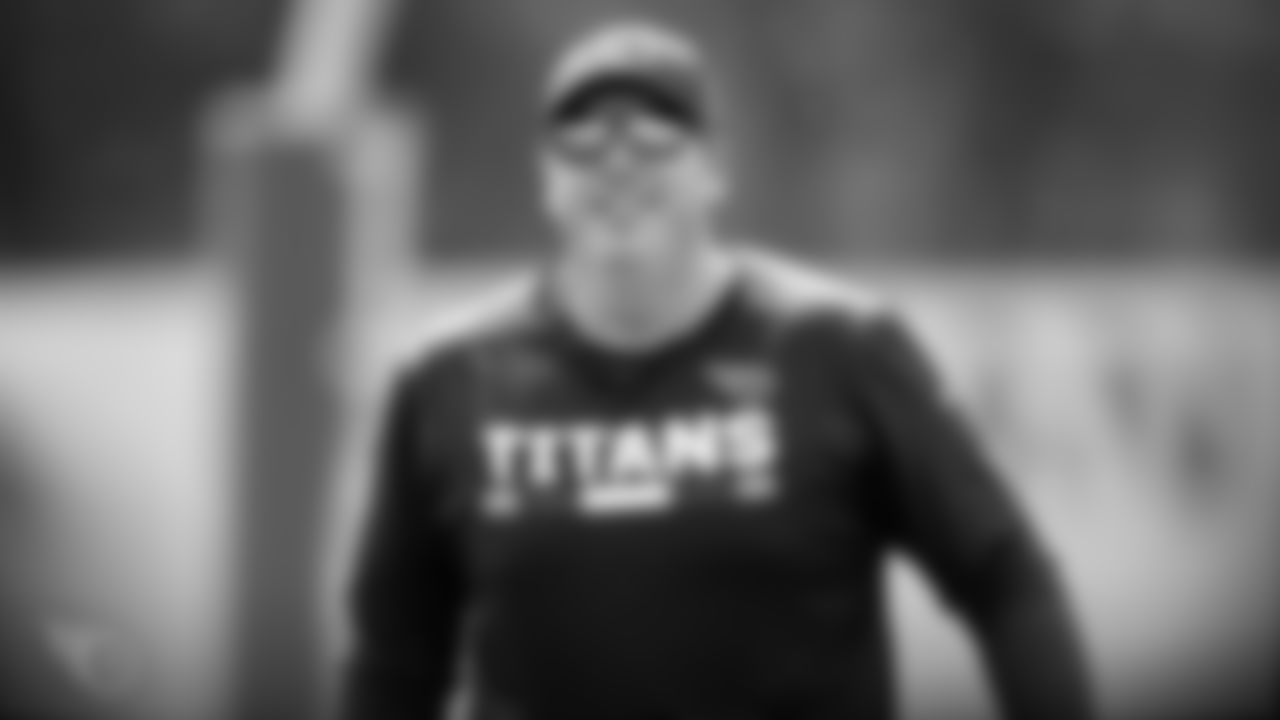 NASHVILLE, TN - SEPTEMBER 25, 2019 - Offensive Coordinator Arthur Smith of the Tennessee Titans during practice at Saint Thomas Sports Park in Nashville, TN. Photo By Donald Page/Tennessee Titans