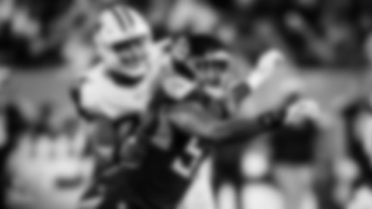 Outside linebacker Tarell Basham #57 of the Tennessee Titans during the game between the Tennessee Titans and the Dallas Cowboys at Nissan Stadium on December 29, 2022 in Nashville, TN. Photo By Cameron Faulkner/Tennessee Titans