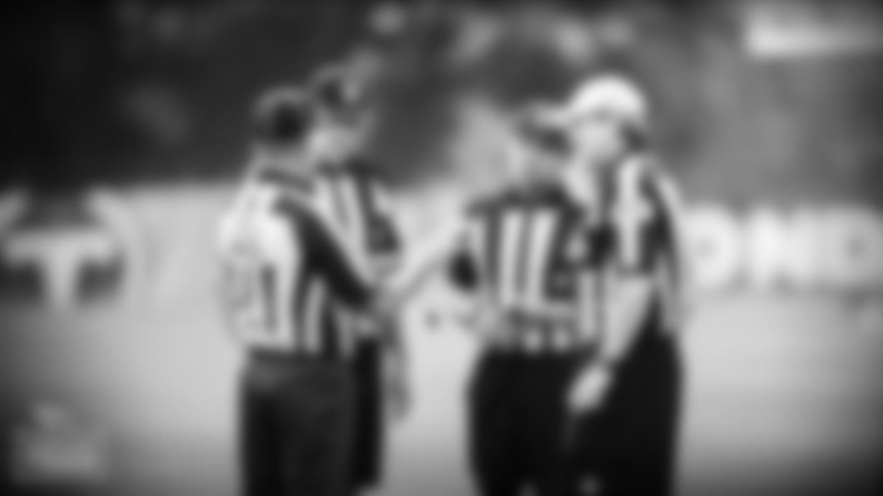 NFL Referees during fall camp practice at Saint Thomas Sports Park on August 07, 2021 in Nashville, TN. Photo By Cameron Faulkner/Tennessee Titans