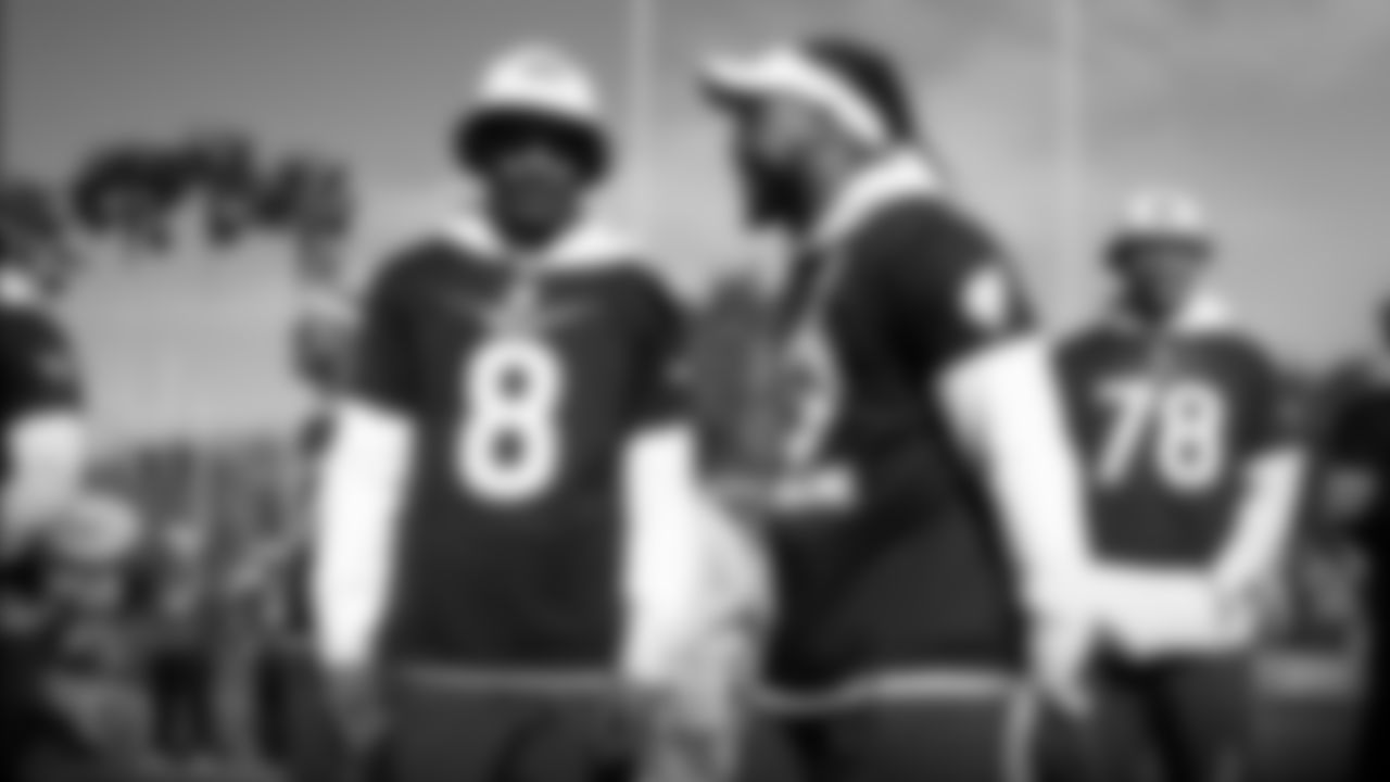 ORLANDO, FL - JANUARY 22, 2020 - Lamar Jackson and Running back Derrick Henry #22 of the Tennessee Titans at the 2020 NFL Pro Bowl. Photo By Donald Page/Tennessee Titans