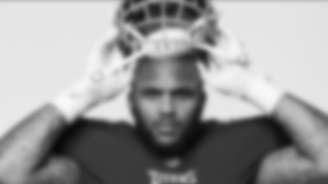 Tennessee Titans defensive end Jurrell Casey (99) poses for a photo during a portrait session on Monday, June 10, 2019 in Nashville, Tenn. (Cooper Neill via AP)