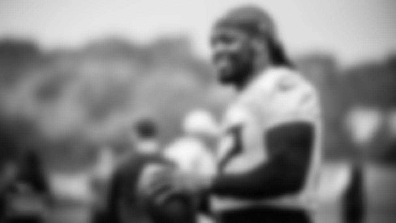 Running back Derrick Henry #22 of the Tennessee Titans during practice at Saint Thomas Sports Park on September 17, 2021 in Nashville, TN. Photo By Donald Page/Tennessee Titans