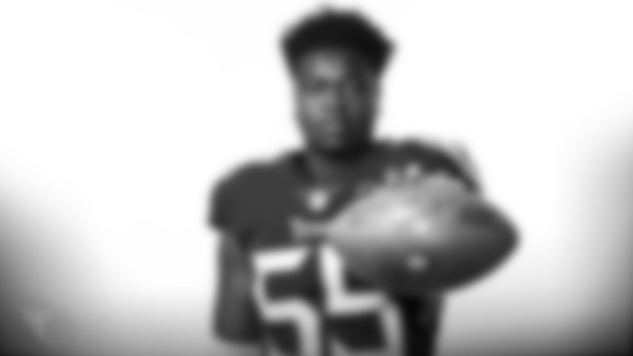 NASHVILLE, TN - JUNE 10, 2019 - Jayon Brown #55 of Tennessee Titans portrait during Media Day at Saint Thomas Sports Park in Nashville, TN. Photo By Donald Page/Tennessee Titans