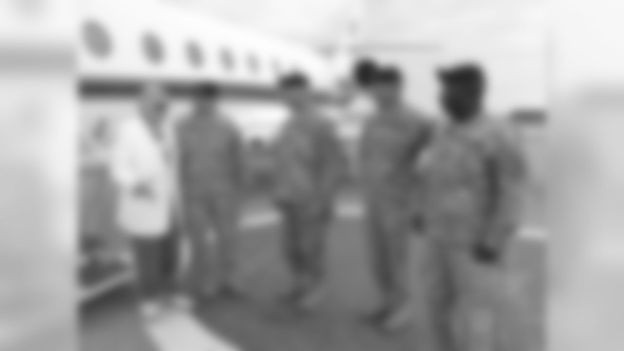 Mr. Adams often hosted members of the military at games but made a special visit to Fort Campbell Army Post in 2011.