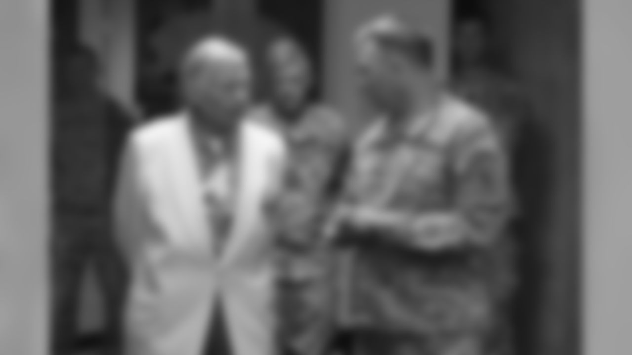 Mr. Adams often hosted members of the military at games but made a special visit to Fort Campbell Army Post in 2011.