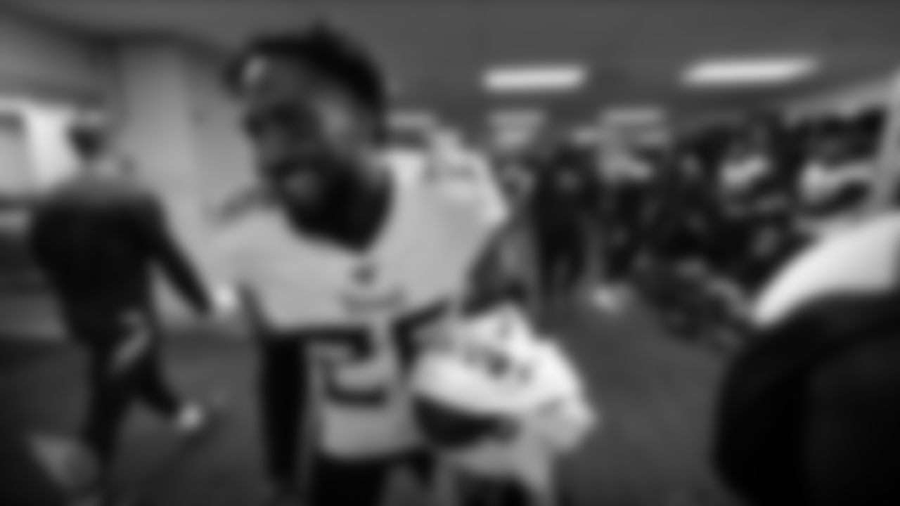 FOXBOROUGH, MA - JANUARY 04, 2020 - Cornerback Logan Ryan #26 of the Tennessee Titans in the locker room after the wildcard playoff game between the Tennessee Titans and the New England Patriots at Gillette Stadium in Foxborough, MA. Photo By Donald Page/Tennessee Titans