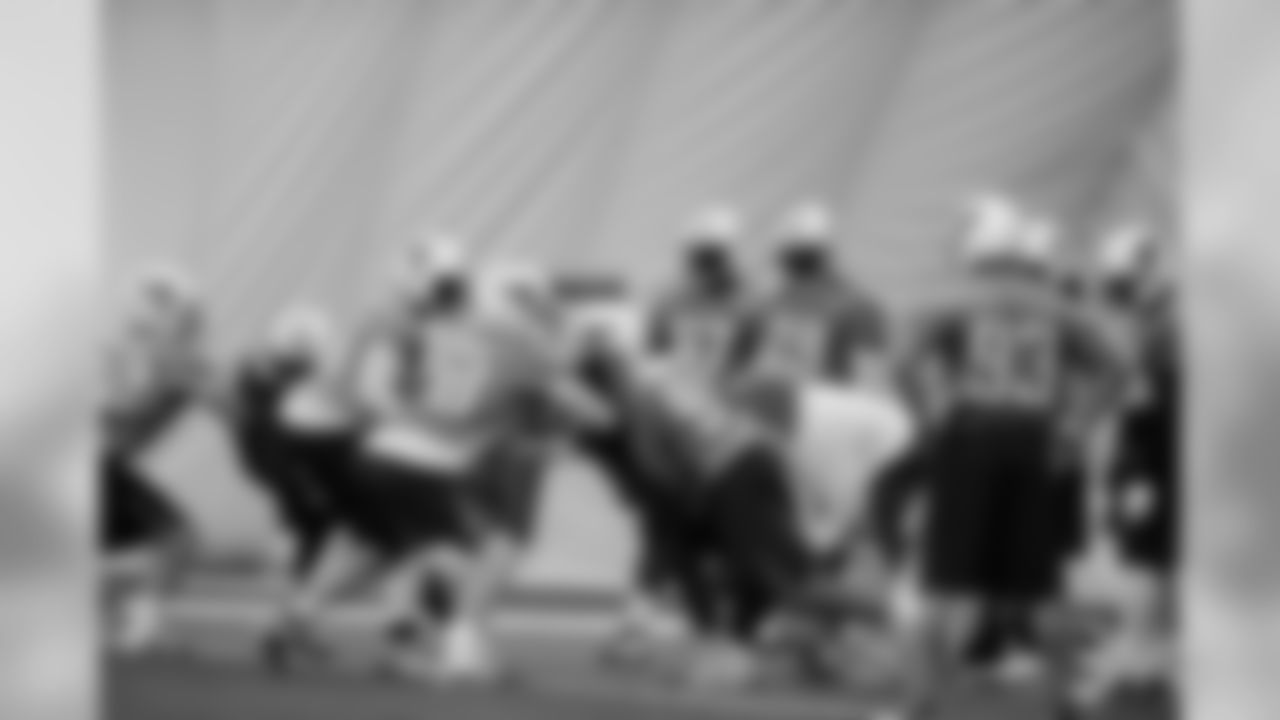Titans players practice inside the team's bubble during an OTA (organized training activity) on Thursday, June 17, 2010 at Baptist Sports Park in Nashville, Tenn.