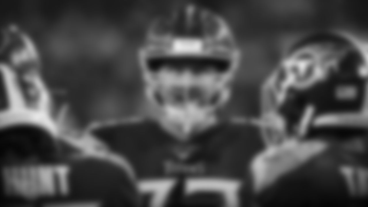 NASHVILLE, TN - AUGUST 25, 2019 - Offensive lineman David Quessenberry #72 of the Tennessee Titans during the preseason home game between the Pittsburgh Steelers and the Tennessee Titans at Nissan Stadium in Nashville, TN. Photo By Kayla Schoen/Tennessee Titans