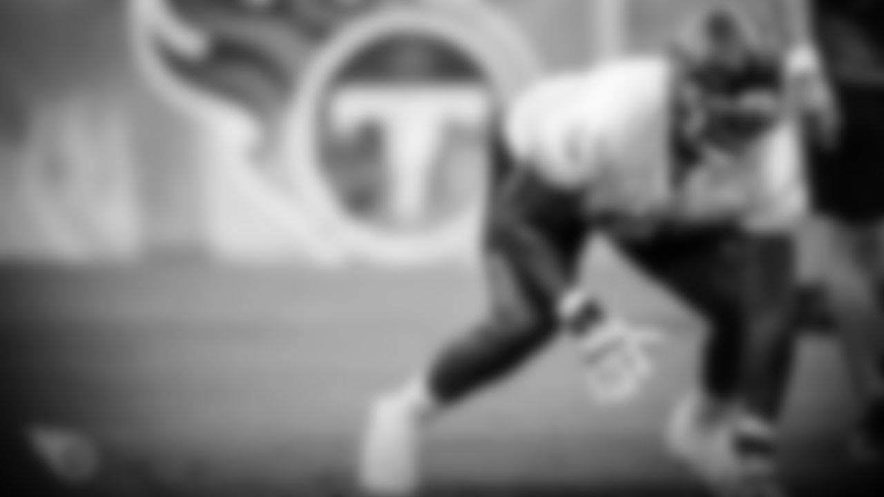 NASHVILLE, TN - AUGUST 14, 2020 - Tackle Brandon Kemp #66 of the Tennessee Titans during practice at Saint Thomas Sports Park in Nashville, TN. Photo By Donald Page/Tennessee Titans