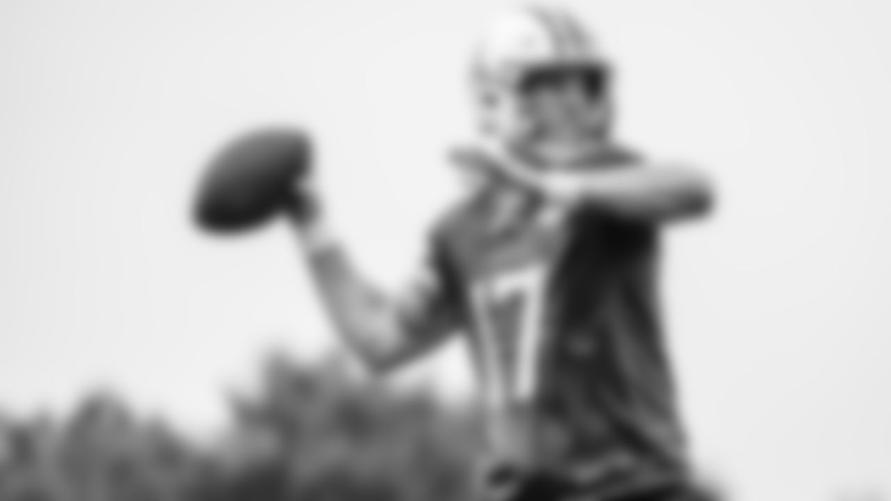 Quarterback Ryan Tannehill #17 of the Tennessee Titans during practice at the Ascension Saint Thomas Sports Park on October 11, 2023 in Nashville, TN. Photo By Donald Page/Tennessee Titans