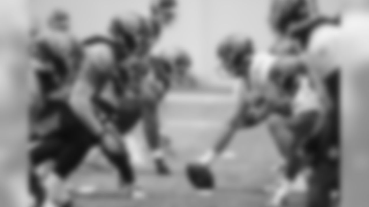 NASHVILLE, TN - AUGUST 19, 2019 - Line of scrimmage during practice in the bubble at Saint Thomas Sports Park in Nashville, TN. Photo By Donald Page/Tennessee Titans