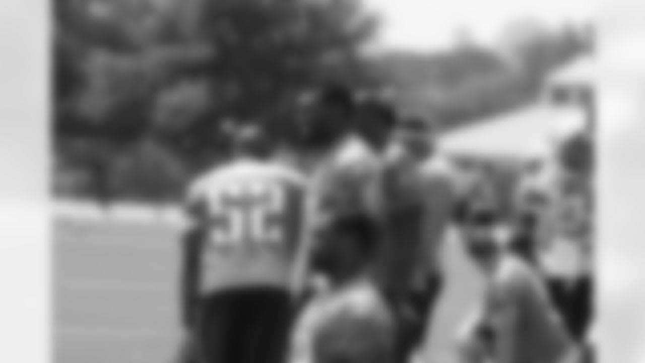 Titans players practice outside during Thursday's organized training activity (OTA) at Baptist Sports Park in Nashville, Tenn.