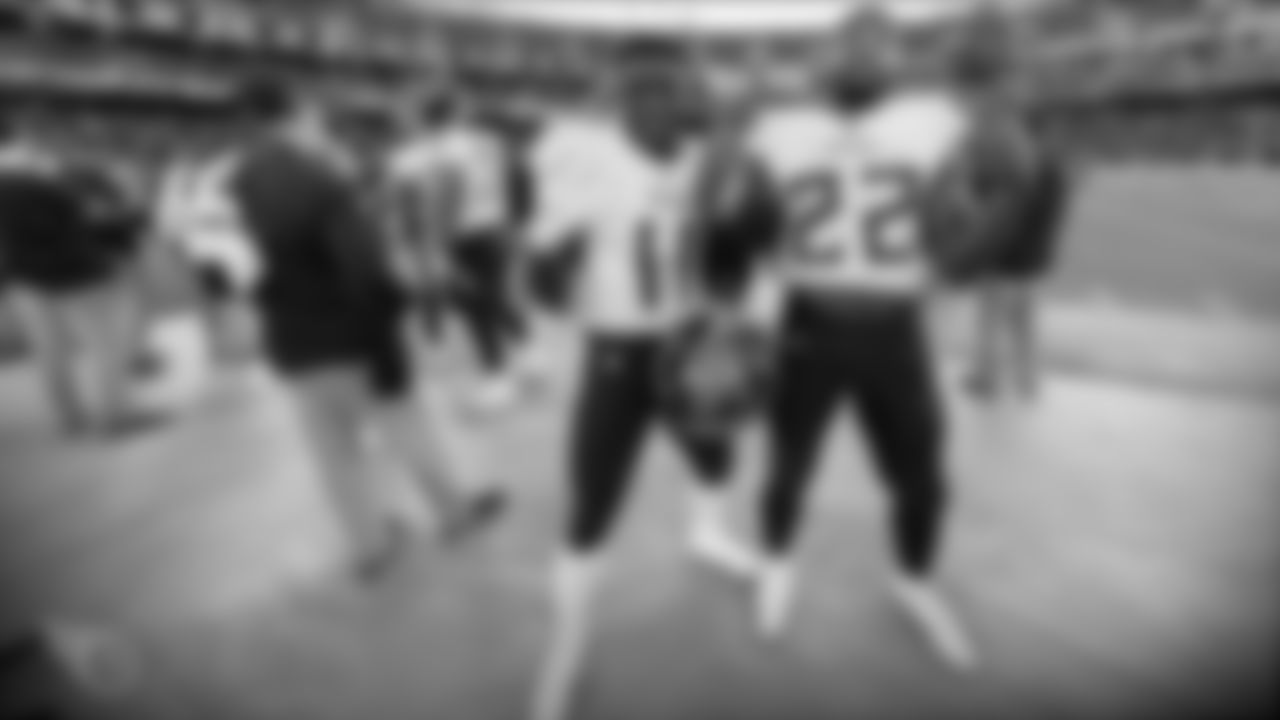 OAKLAND, CA - DECEMBER 08, 2019 - Wide receiver A.J. Brown #11 of the Tennessee Titans and Running back Derrick Henry #22 of the Tennessee Titans during the game between the Tennessee Titans and Oakland Raiders at at Oakland-Alameda County Coliseum. Photo By Donald Page/Tennessee Titans