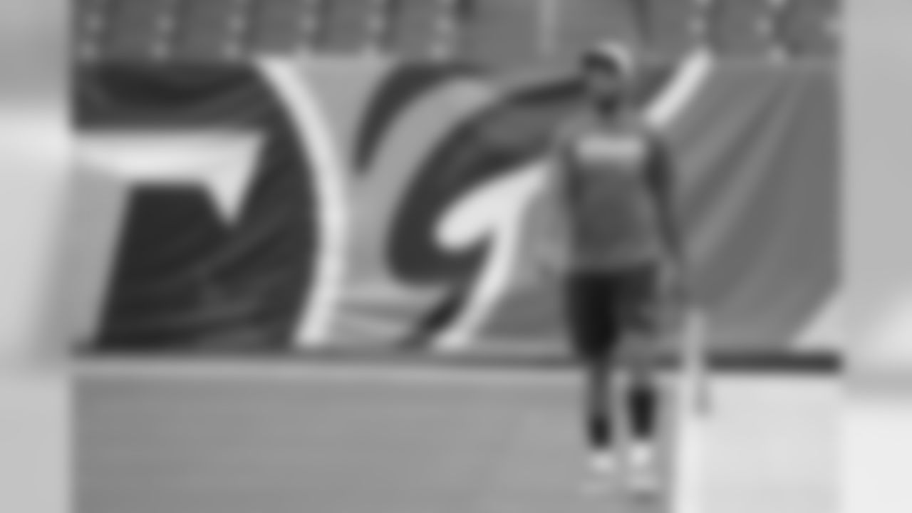 Tennessee Titans quarterback Marcus Mariota warms up before a preseason NFL football game against the Pittsburgh Steelers Sunday, Aug. 25, 2019, in Nashville, Tenn. (AP Photo/Mark Zaleski)