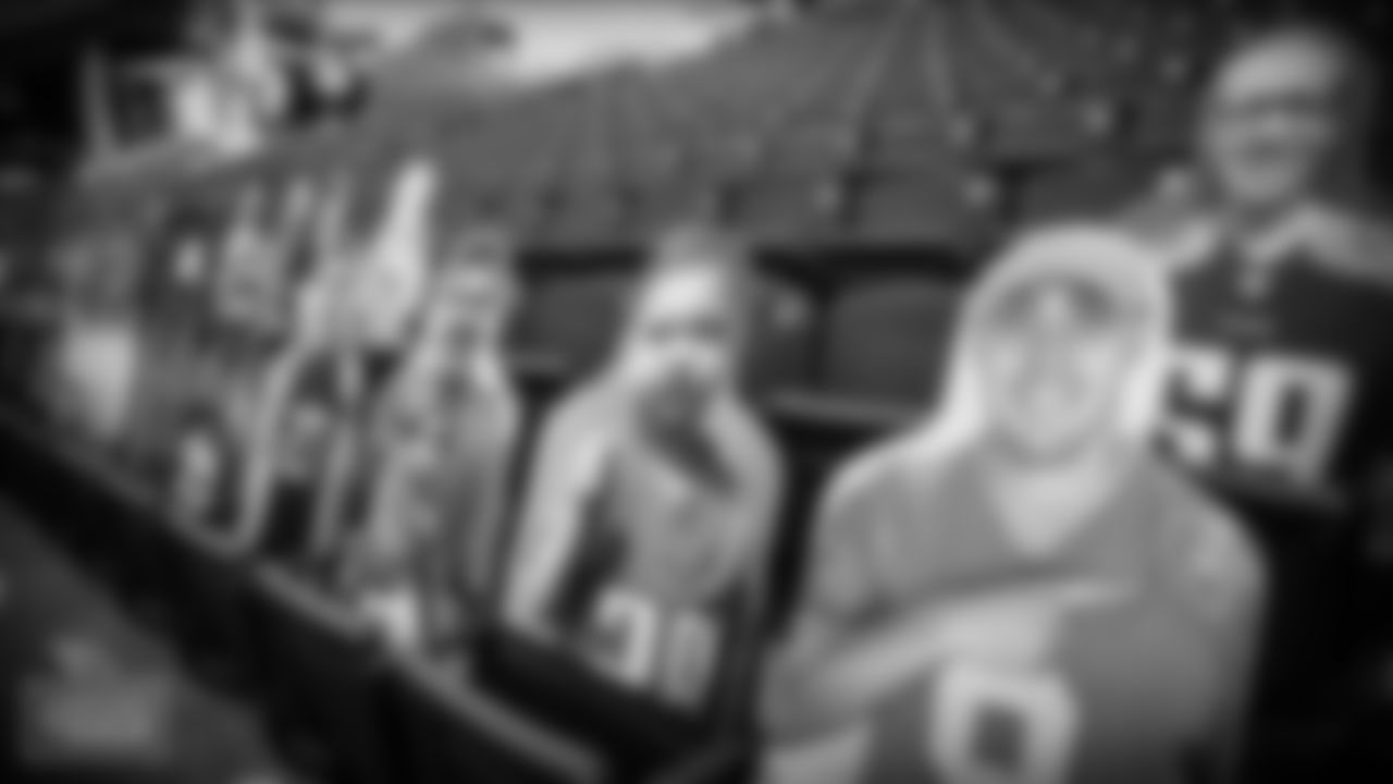 NASHVILLE, TN - SEPTEMBER 18, 2020 - Cutouts of fans in the stands at Nissan Stadium in Nashville, TN. Photo By Donald Page/Tennessee Titans