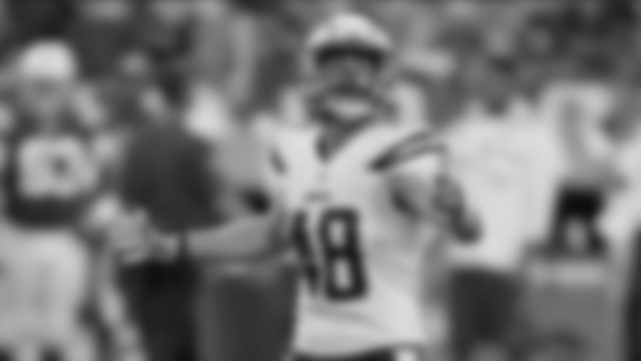 San Diego Chargers linebacker Nick Dzubnar (48) runs during a week 3 NFL football game against the Indianapolis Colts, Sunday, Sept. 25, 2016, in Indianapolis. The Colts won 26-22. (Scott Boehm via AP)