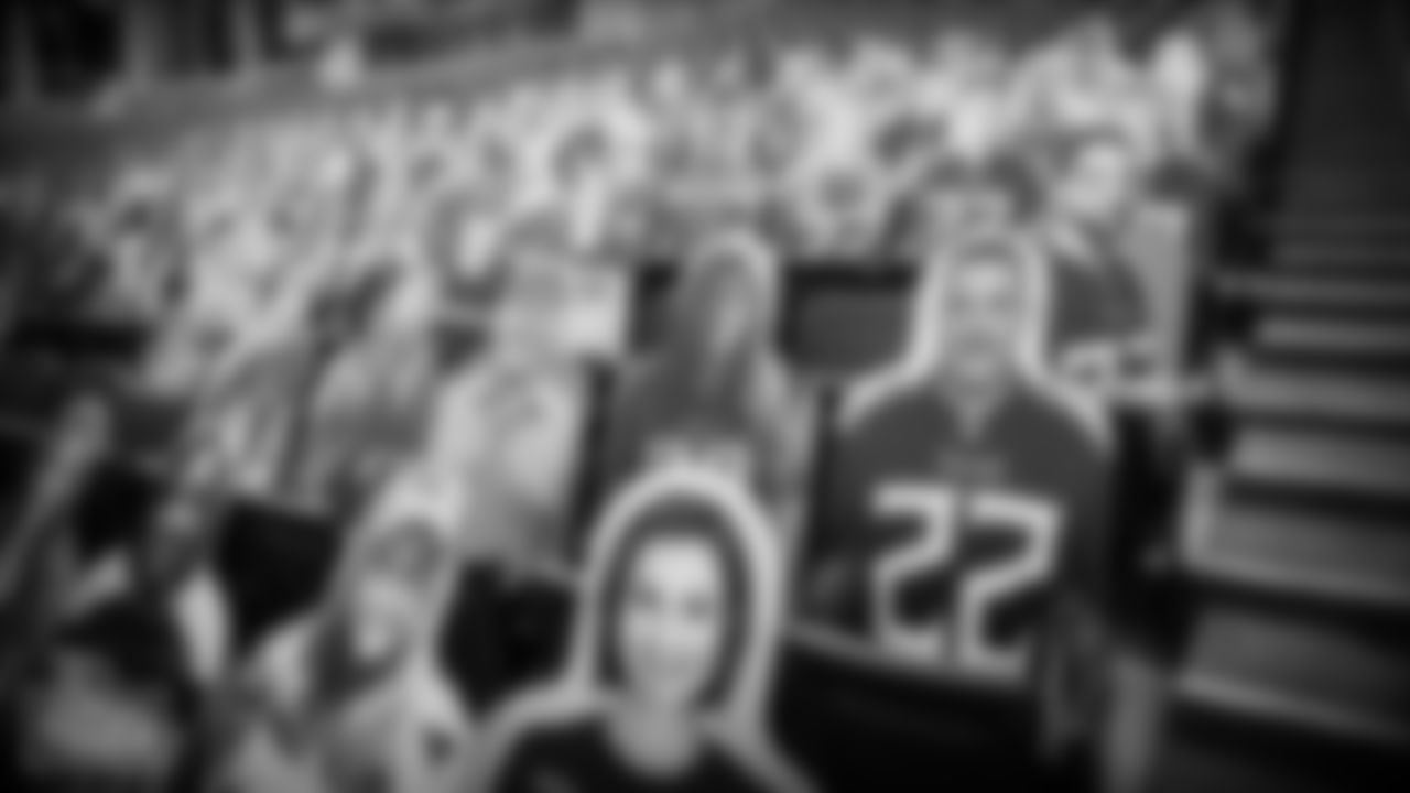 NASHVILLE, TN - SEPTEMBER 18, 2020 - Cutouts of fans in the stands at Nissan Stadium in Nashville, TN. Photo By Donald Page/Tennessee Titans