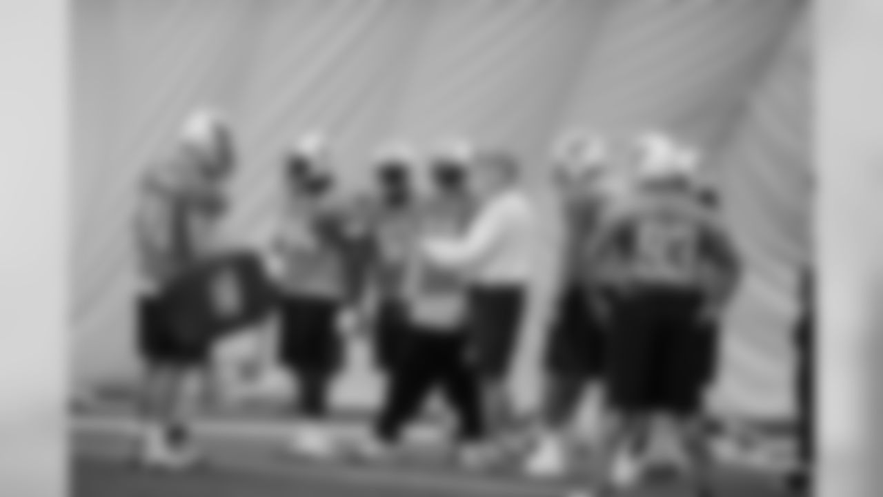Titans players practice inside the team's bubble during an OTA (organized training activity) on Thursday, June 17, 2010 at Baptist Sports Park in Nashville, Tenn.