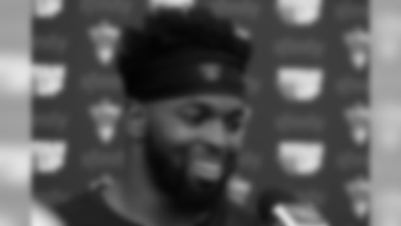 Tennessee Titans linebacker David Long answers questions following an NFL football rookie minicamp Saturday, May 11, 2019, in Nashville, Tenn. (AP Photo/Mark Zaleski)