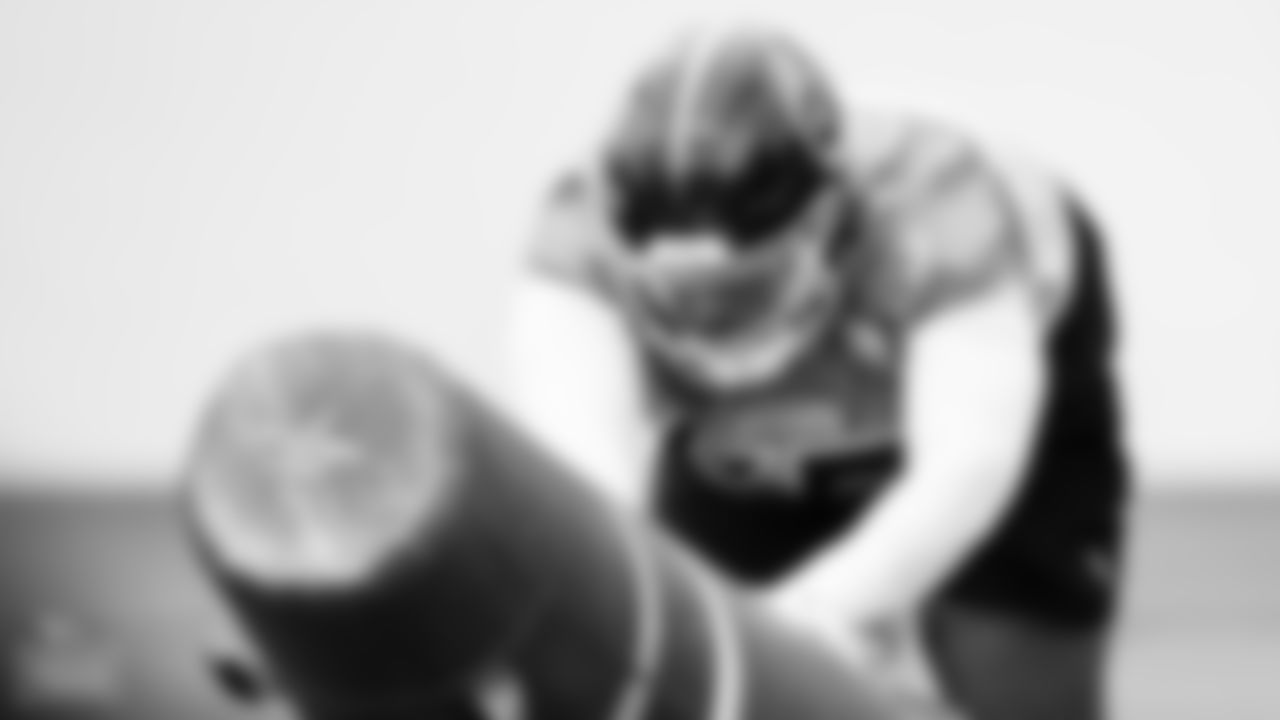Defensive end TK McLendon Jr. #69 of the Tennessee Titans during OTA practice at Ascension Saint Thomas Sports Park on June 12, 2023 in Nashville, TN. Photo By Donald Page/Tennessee Titans