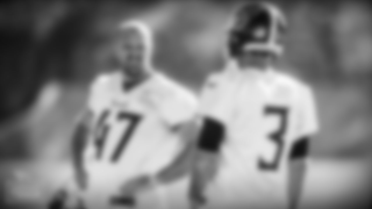 Longsnapper Matt Overton #47 of the the Tennessee Titans and Kicker Stephen Gostkowski #3 of the Tennessee Titans during practice at Saint Thomas Sports Park on NOVEMBER 06, 2020 in Nashville, TN. Photo By Donald Page/Tennessee Titans