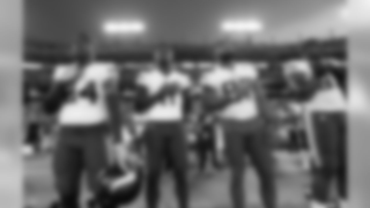 Minnesota Vikings players stand for the national anthem before a preseason NFL football game against the Tennessee Titans Thursday, Aug. 30, 2018, in Nashville, Tenn. (AP Photo/Mark Zaleski)