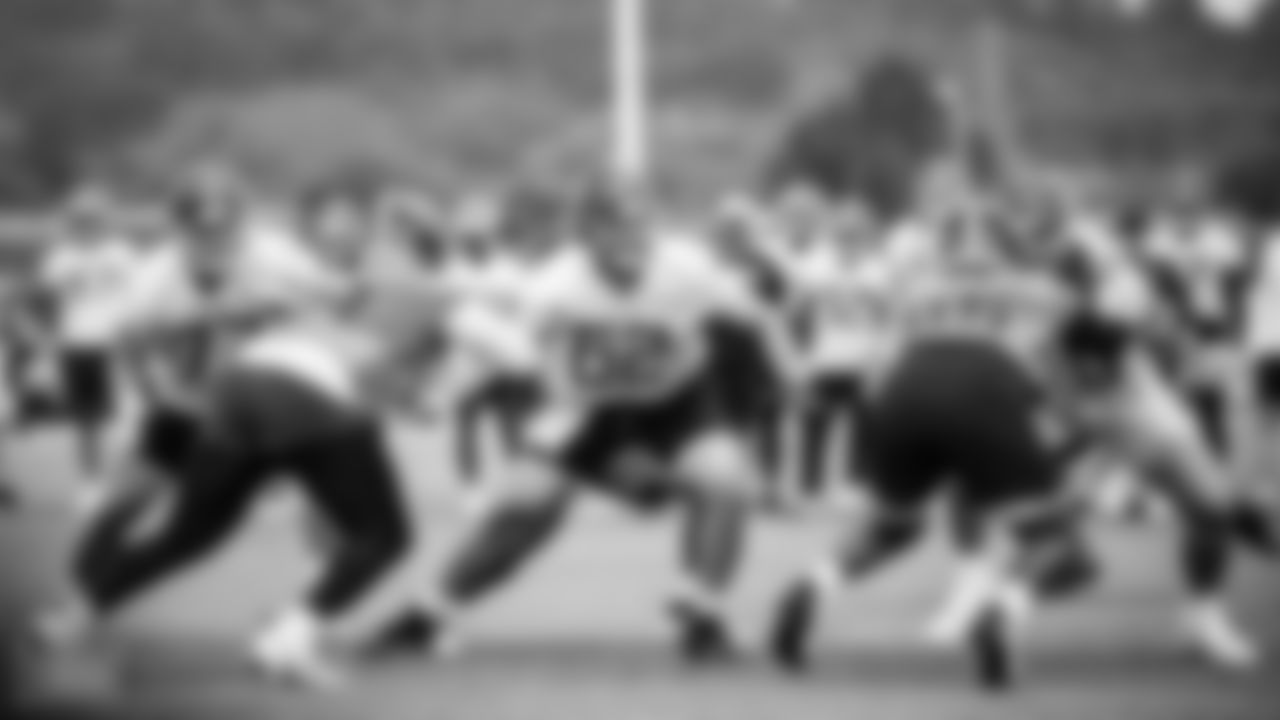 Offensive lineman John Leglue #72 of the Tennessee Titans, Center/guard Corey Levin #62 of the Tennessee Titans during offseason minicamp practice at Ascension Saint Thomas Sports Park on June 08, 2023 in Nashville, TN. Photo By Donald Page/Tennessee Titans